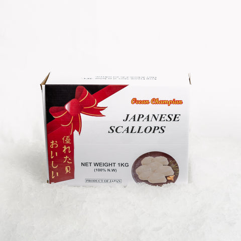 Japanese Scallops – Roe Off  (1kg Box)